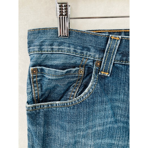 Levis 550 Jeans Mens 34x34 Relaxed Fit 100% Cotton Denim Distressed - Picture 4 of 16